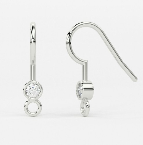 14k solid white gold - 14k, ear