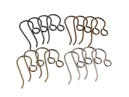 Pair niobium ear wire - 8-pair, earthy